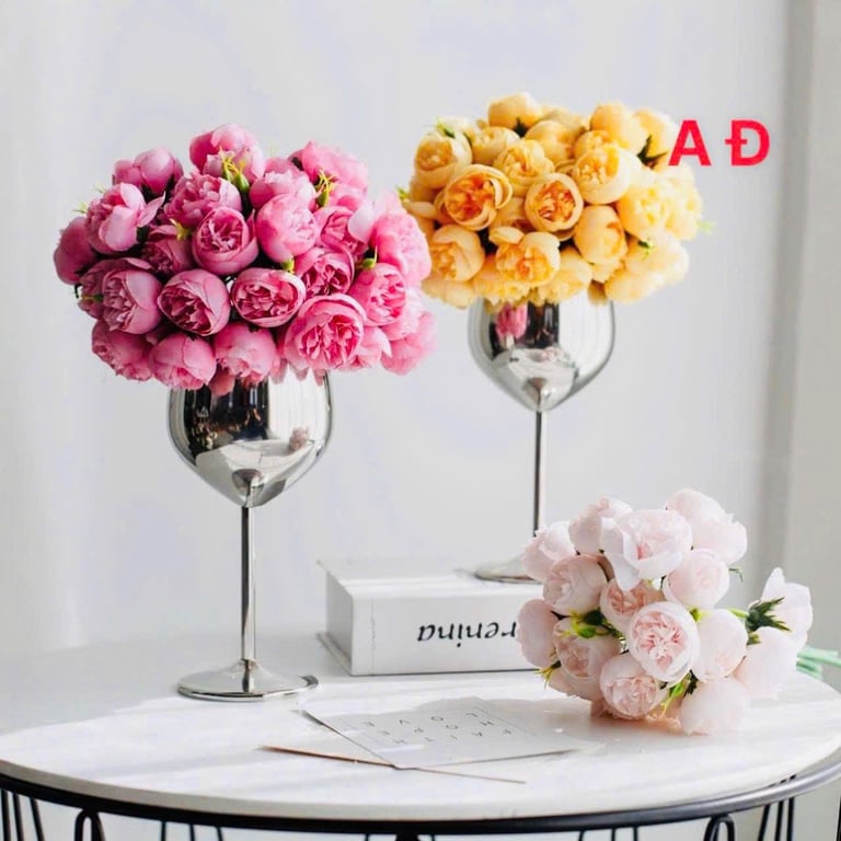 Bó 27 bông hoa lụa trang trí nhà cửa phòng khách siêu xinh