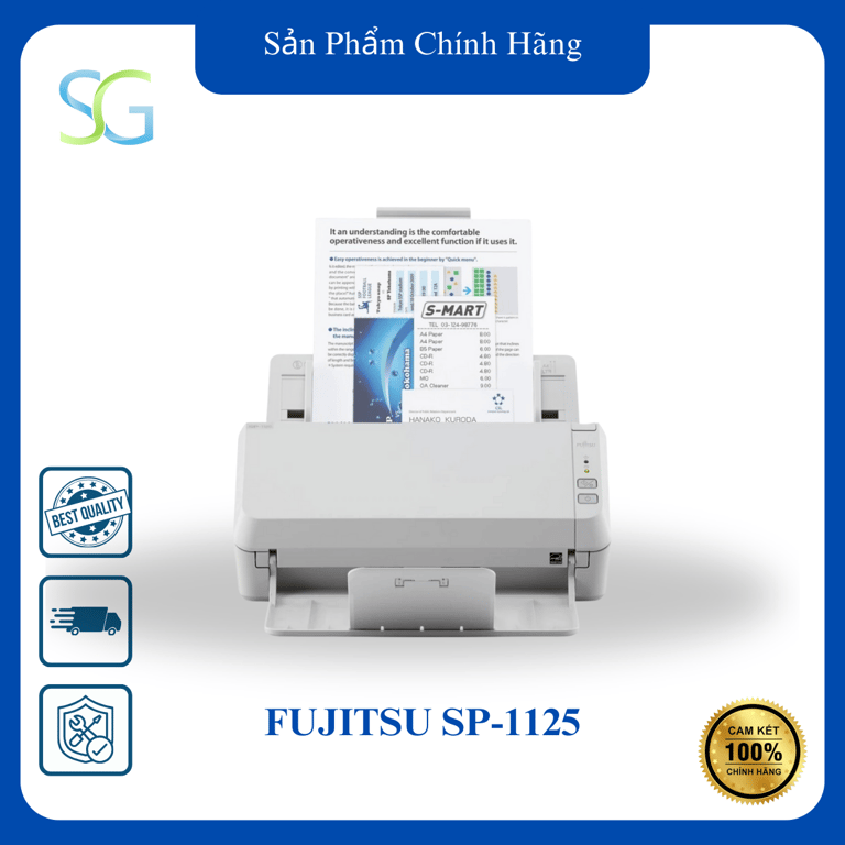 Máy Scan Fujitsu SP-1125N (25ppm, Scan 2 mặt, USB, Lan. PA03708-B011)