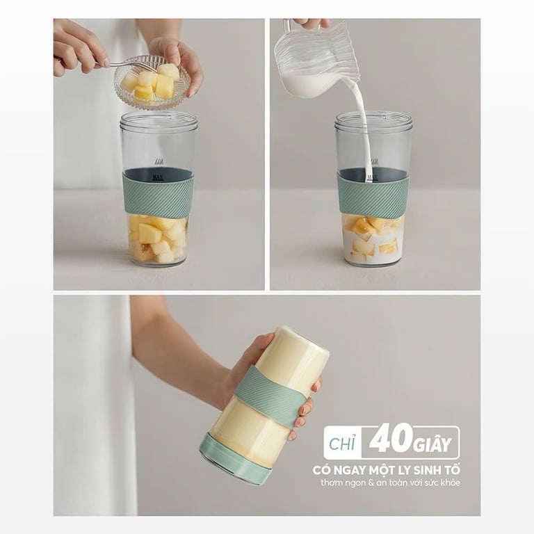 MÁY XAY SINH TỐ CẦM TAY ELMICH BLE9215 400ML