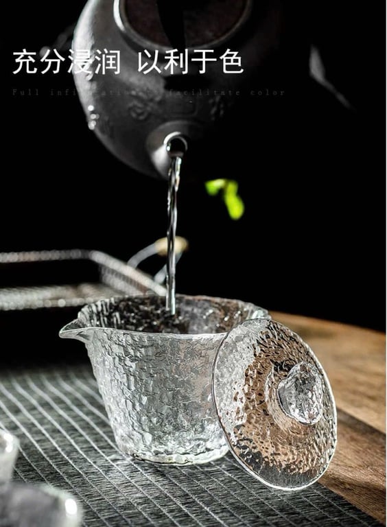 Bộ Ấm Chén Pha Trà Bằng Thuỷ Tinh Chịu Nhiệt Cao Cấp - Bộ Chén Khải 8 Món