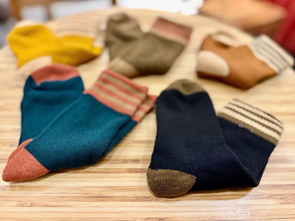 Set 5 đôi Tất len dệt kim phong cách Nhật Bản