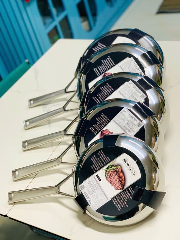 CHẢO INOX NGUYÊN KHỐI ORKIN SIZE 22/24/26/28/30CM