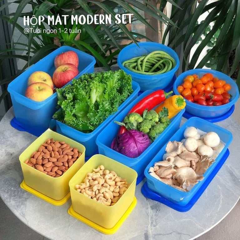Bộ 8 hộp trữ mát tupper ware