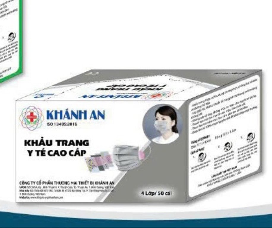 Khẩu trang Khánh an xám l2 h/50c t/50h