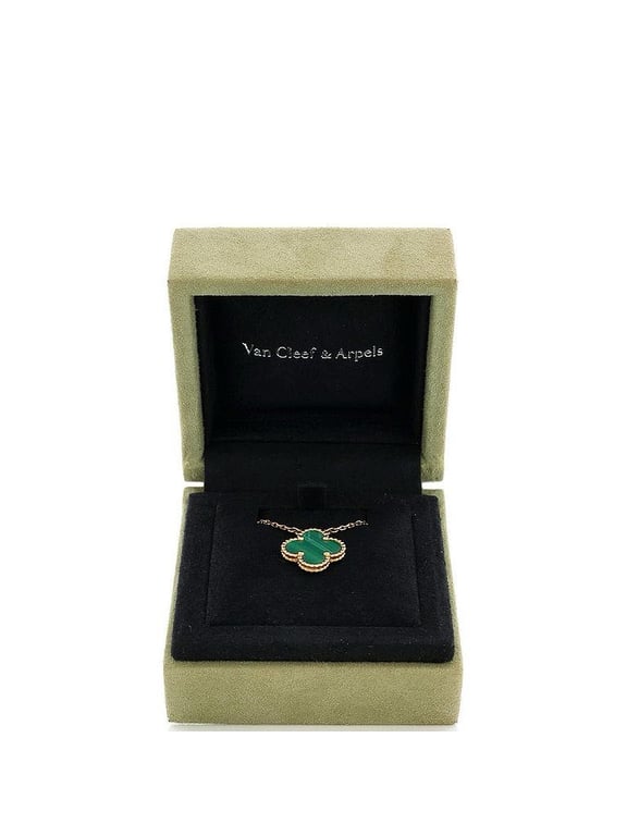 Dây chuyền VCA Vintage Alhambra Green Malachite