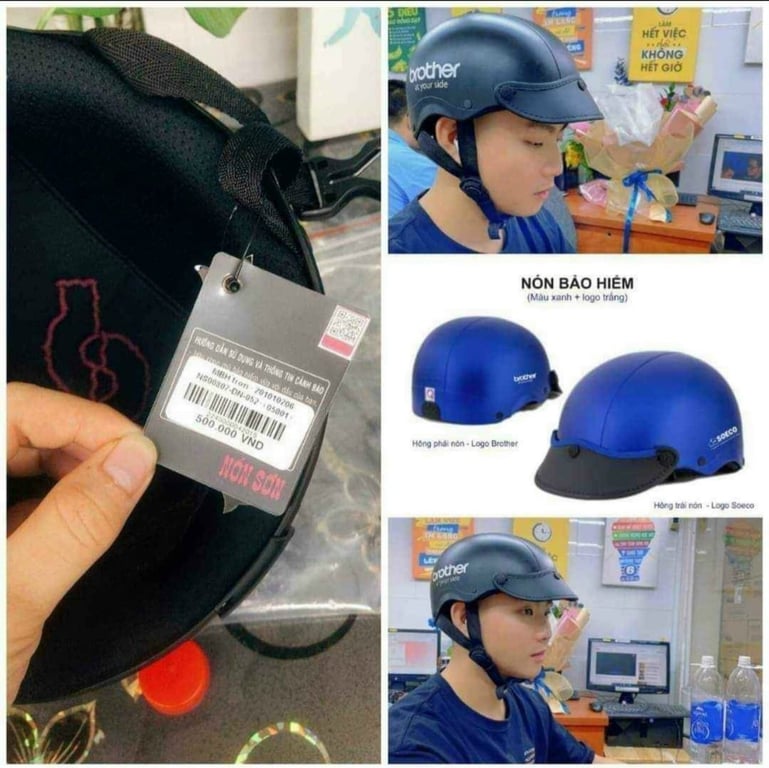 Mũ Bảo Hiểm Sơn Brother Màu Xanh