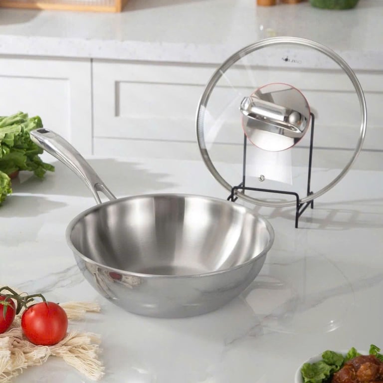 Chảo xào sâu lòng nắp kính Oyatton 24cm - OYT178