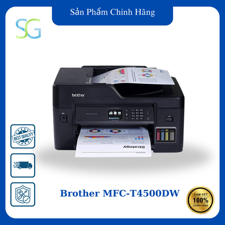 Máy in Phun Màu BROTHER MFC-T4500DW (A3) (A3/A4/ Copy/ Scan/ Fax/ Đảo mặt/ USB/ WIFI)