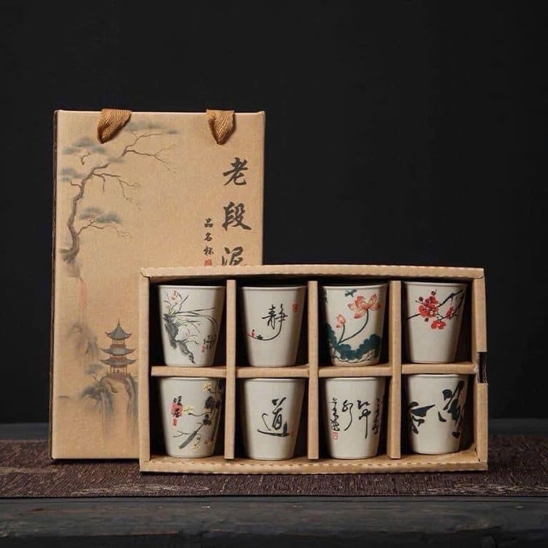 Bộ 8 cốc tử sa full hộp