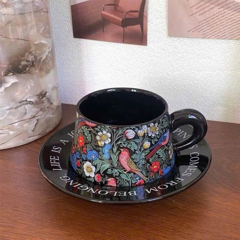 Set 2 tách trà, cafe kèm đĩa đựng  KLB45