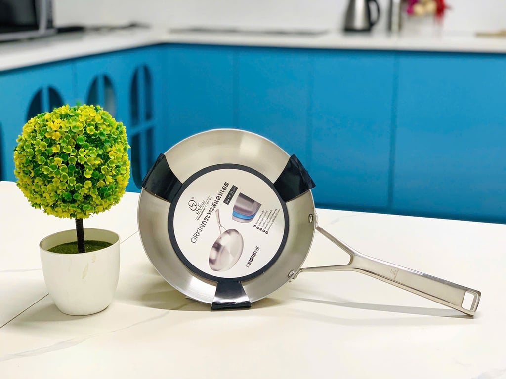 CHẢO INOX NGUYÊN KHỐI ORKIN SIZE 22/24/26/28/30CM