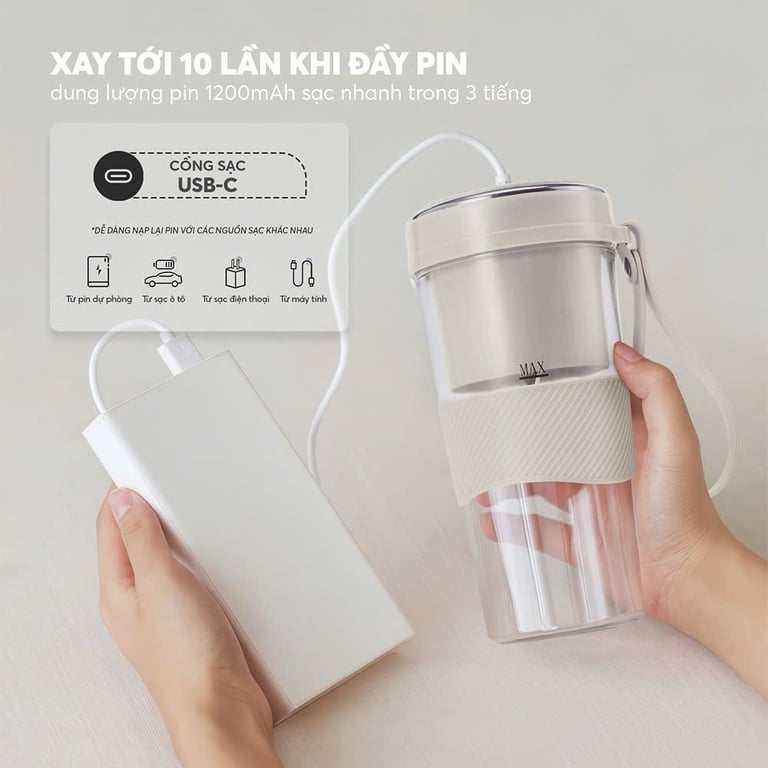MÁY XAY SINH TỐ CẦM TAY ELMICH BLE9215 400ML