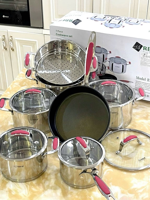 BỘ NỒI ĐỨC INOX 7 MÓN ARBER RUBY KINH ĐIỂN