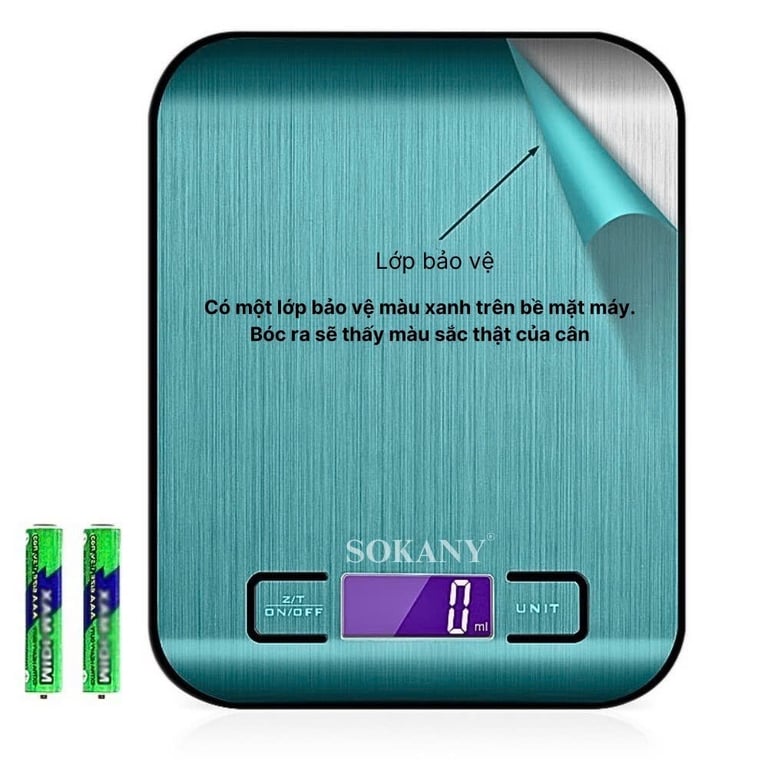 Cân tiểu ly 5kg Sokany SK-19026 màu bạc, chống nước, độ chính xác cao