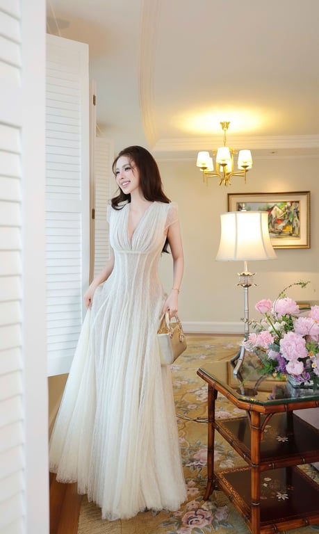 Đầm ren tay hến ( size M )