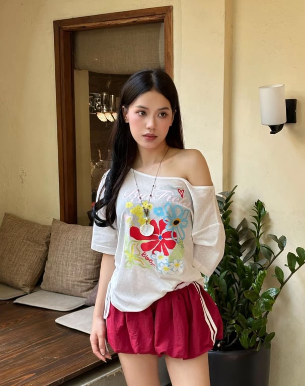 Set 2 món đi biển trễ vai