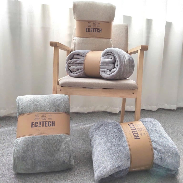 🧶 HNG11 - Chăn lông 1 lớp Ecotech mềm mịn 2,29*2,29cm