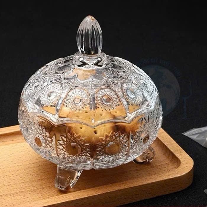 Set 3 Thố Mứt Thuỷ Tinh Pha Lê Có Nắp Cao Cấp❤️