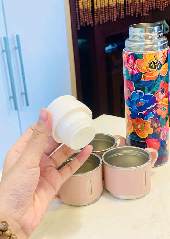Bộ Bình Giữ Nhiệt Racekish 500ml kèm 3 Nắp Cốc