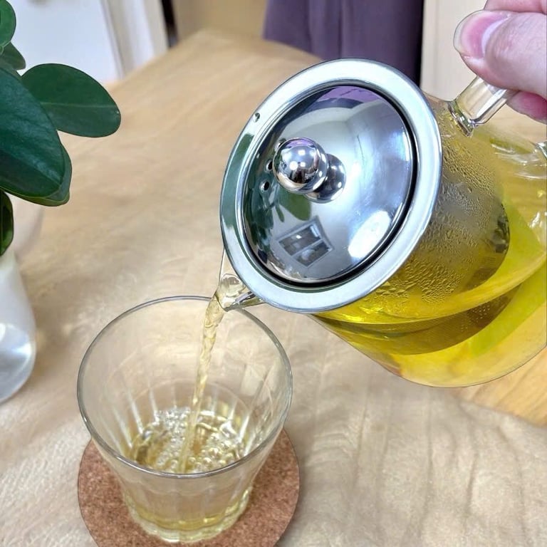 ẤM PHA TRÀ THỦY TINH KÈM LÕI LỌC INOX ECHO