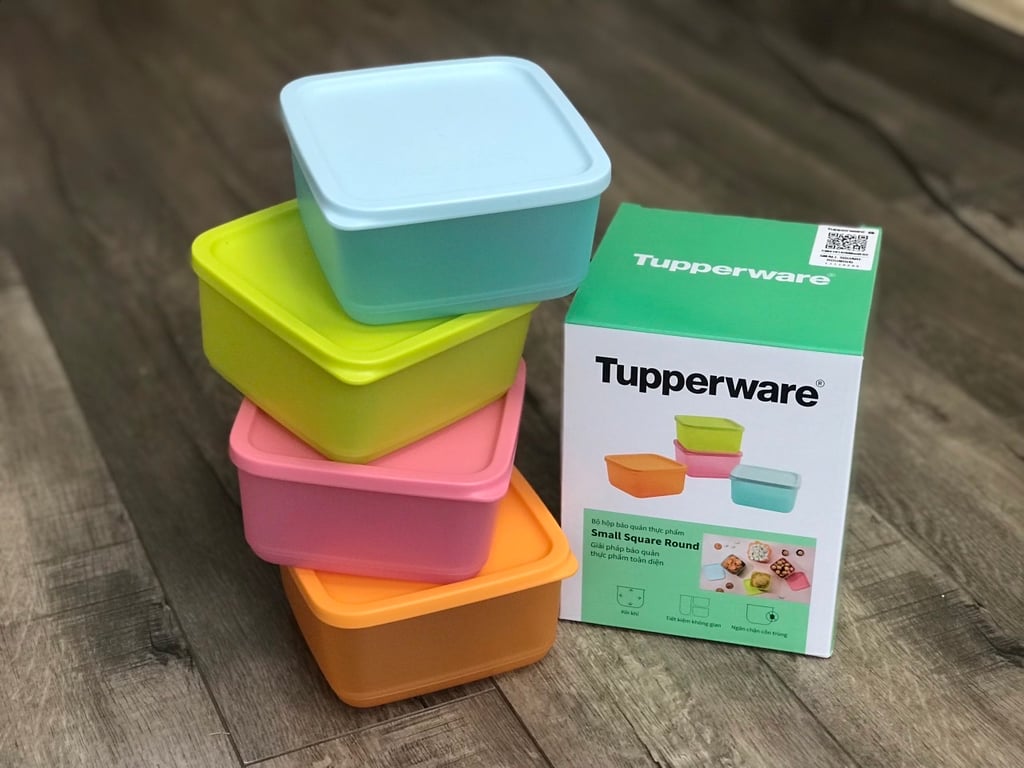 Bộ 4 hộp bảo quản thực phẩm small square round