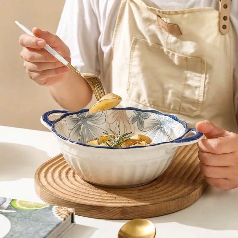 SET 2 BÁT TÔ SỨ CÓ TAY CẦM TIỆN LỢI