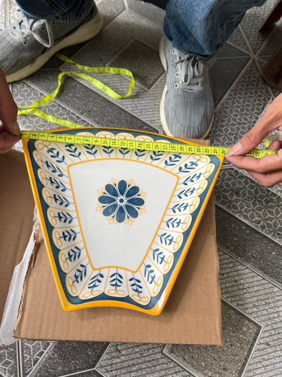 BỘ BÁT ĐĨA HOA MẶT TRỜI - bộ 8 đĩa kèm 1 bát đẹp vô cùng