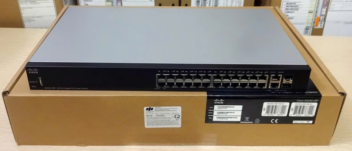 Thiết bị chia mạng Switch Cisco SG250-26P-K9-EU