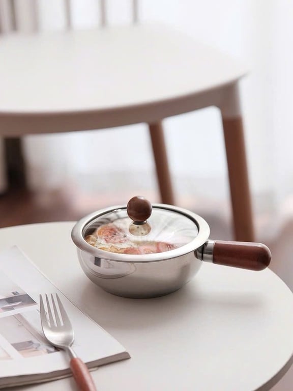 Nồi mũm mĩm tay gỗ 14cm  - #RK453