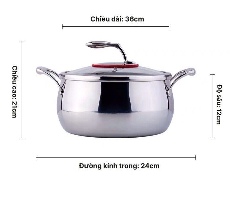 Nồi luộc gà Lunkai 24cm - LK62