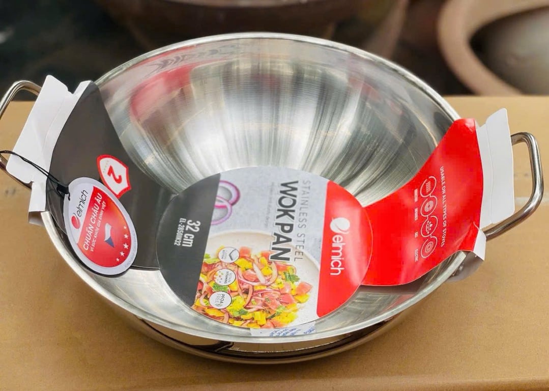 EL2850 - Chảo xào inox Elmich, size 32cm