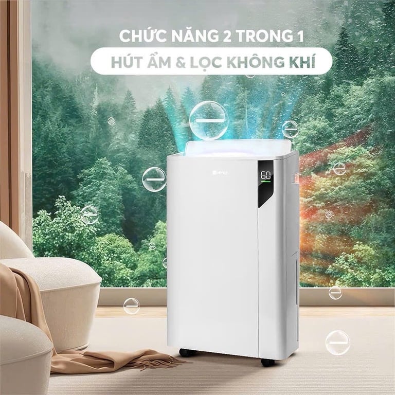 DE8581 - Máy Hút Ẩm Kèm Lọc Không Khí Đa Năng ELMICH 25L