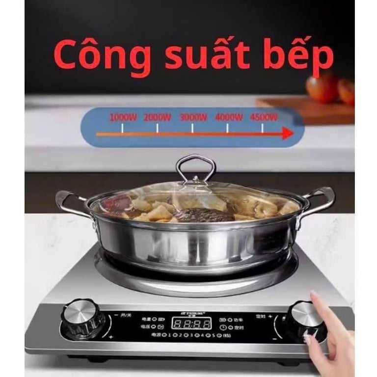 BẾP TỪ MẶT LÕM CAO CẤP 5000W