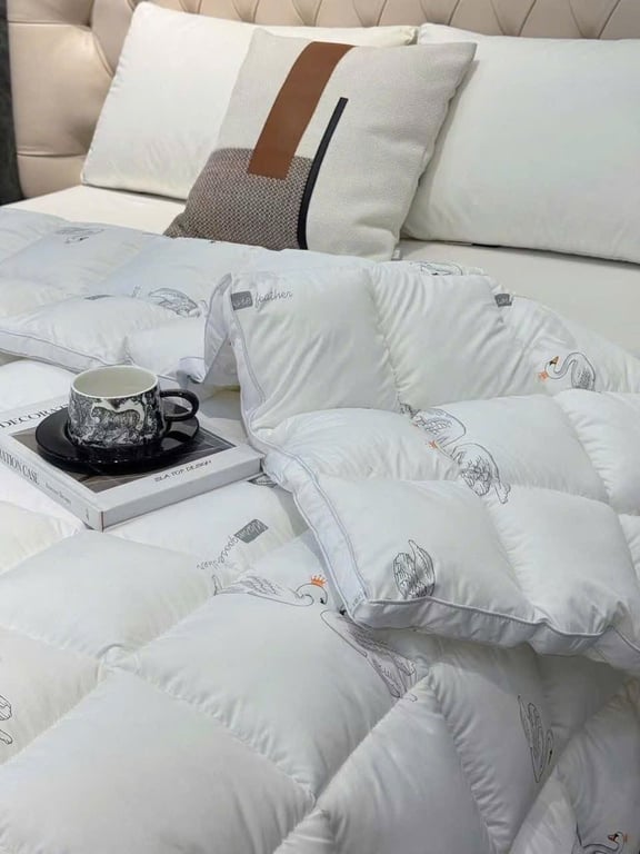 Chăn lông ngỗng xịn hàng xuất đi Siberia xịn.