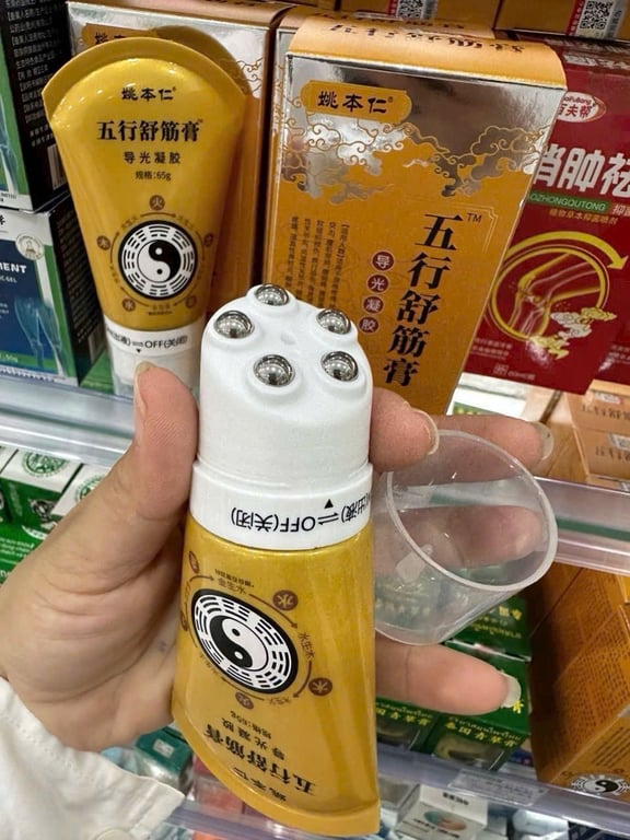 Cao Nóng Xoa Bóp Giảm Đau Nhức Xương Khớp - Dạng Lăn Masage 5 Viên Bi Ngũ Hành