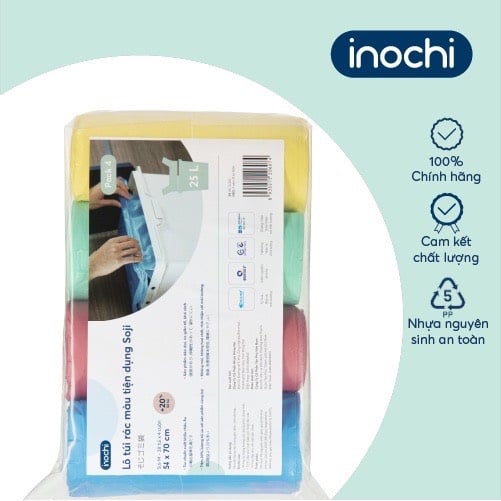 Set 4 cuộn Túi đựng rác sinh học của hãng Inochi