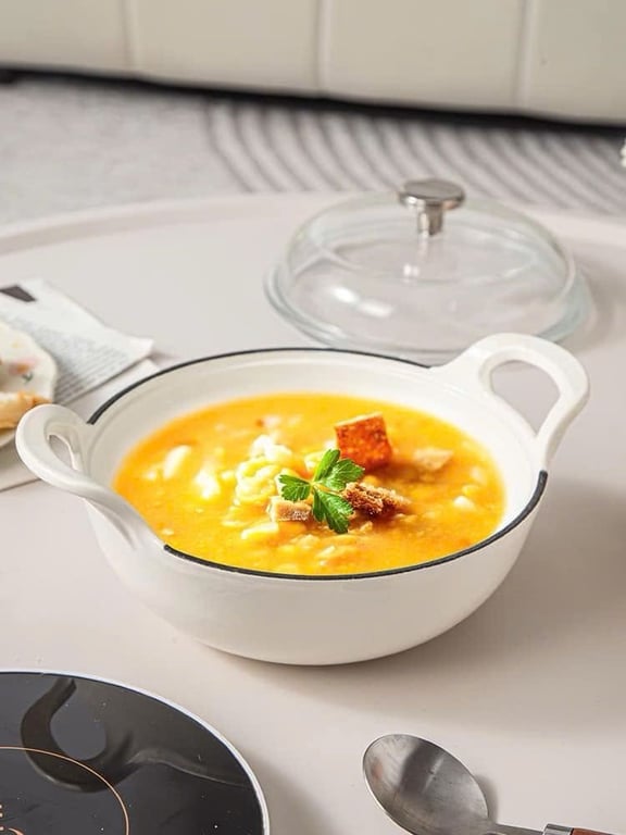 Nồi tráng men Reichmann Kochin 20cm Trắng/Hồng