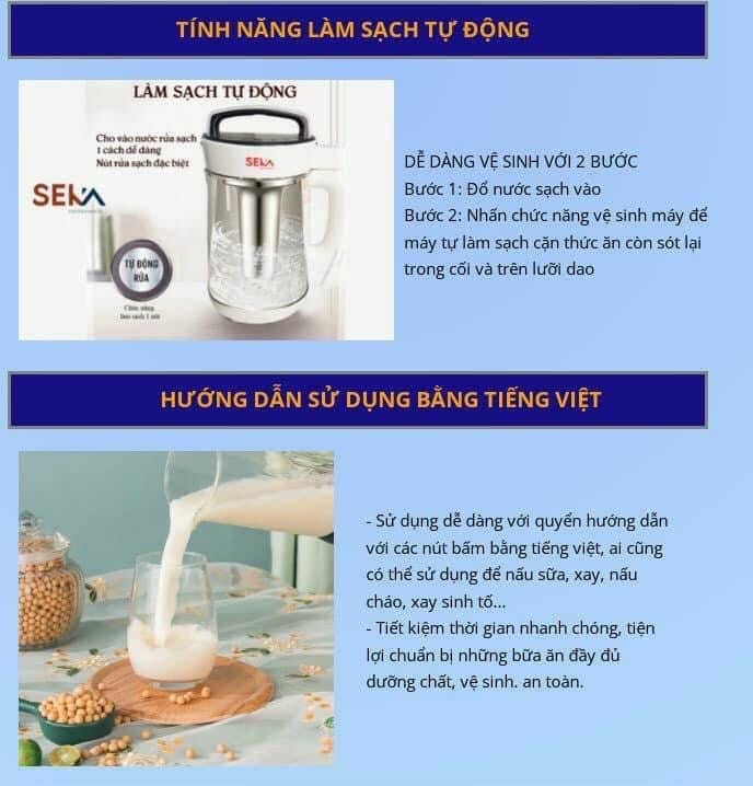 MÁY LÀM SỮA HẠT SEKA LM-D28 1.8L -