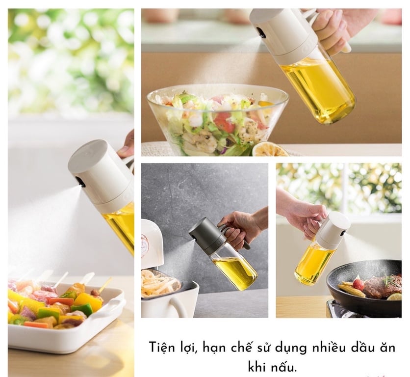 BÌNH THỦY TINH XỊT DẦU ĂN