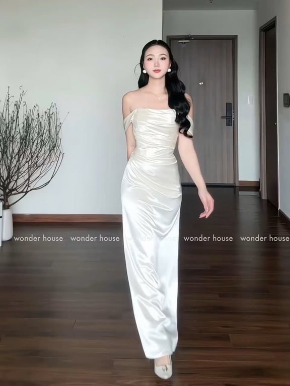 Đầm lụa thiết kế brand Wonderhouse