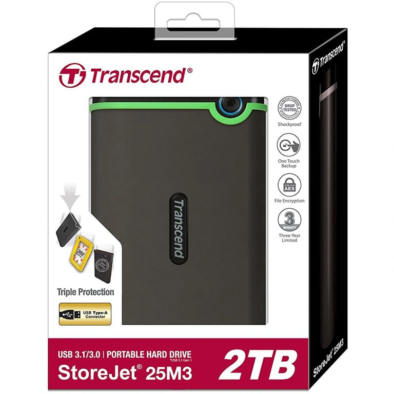 Ổ Cứng Di Động Transcend StoreJet Slim 25M3S 2TB TS2TSJ25M3S