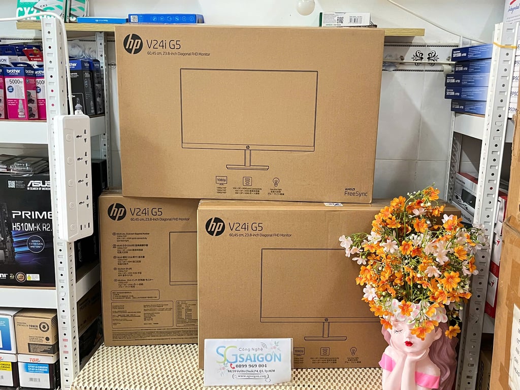 Màn Hình Vi Tính HP V24i G5 23.8 INCH/1920x1080@75Hz/VGA/HDMI/DP/LED/ IPS (65P59AA)