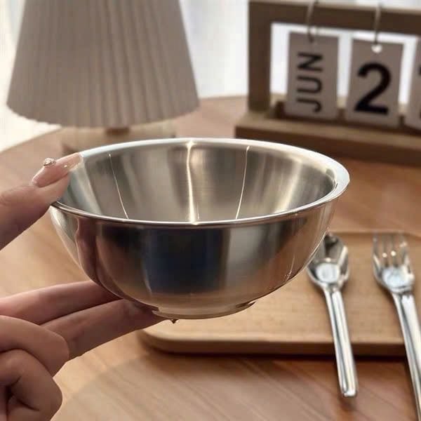 Bát ăn cơm inox hai lớp Lunkai 12cm - LK560