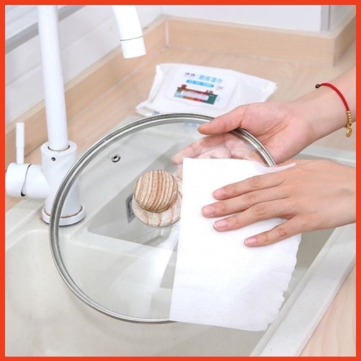 Set 5 gói giấy lau bếp Kitchen Wipe - Lau dầu mỡ SIÊU TỐC