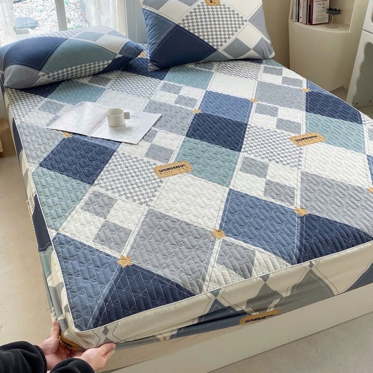 Bộ ga gối chun trần  Chất cotton living 100% 1.6-1.8-2.2m