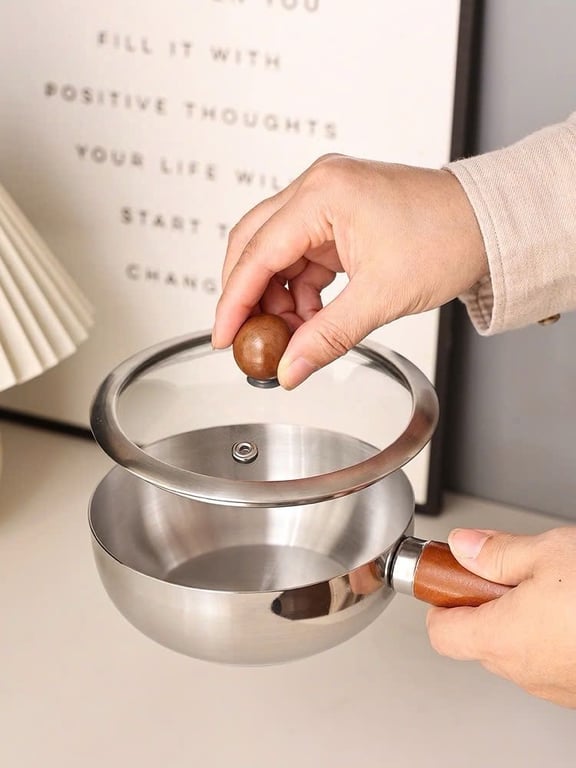 Nồi mũm mĩm tay gỗ 14cm  - #RK453