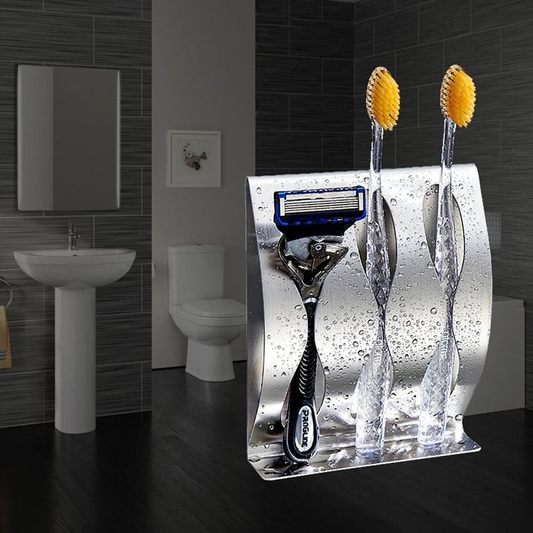 Kệ bàn chải dán tường loại 3 lỗ KBC05