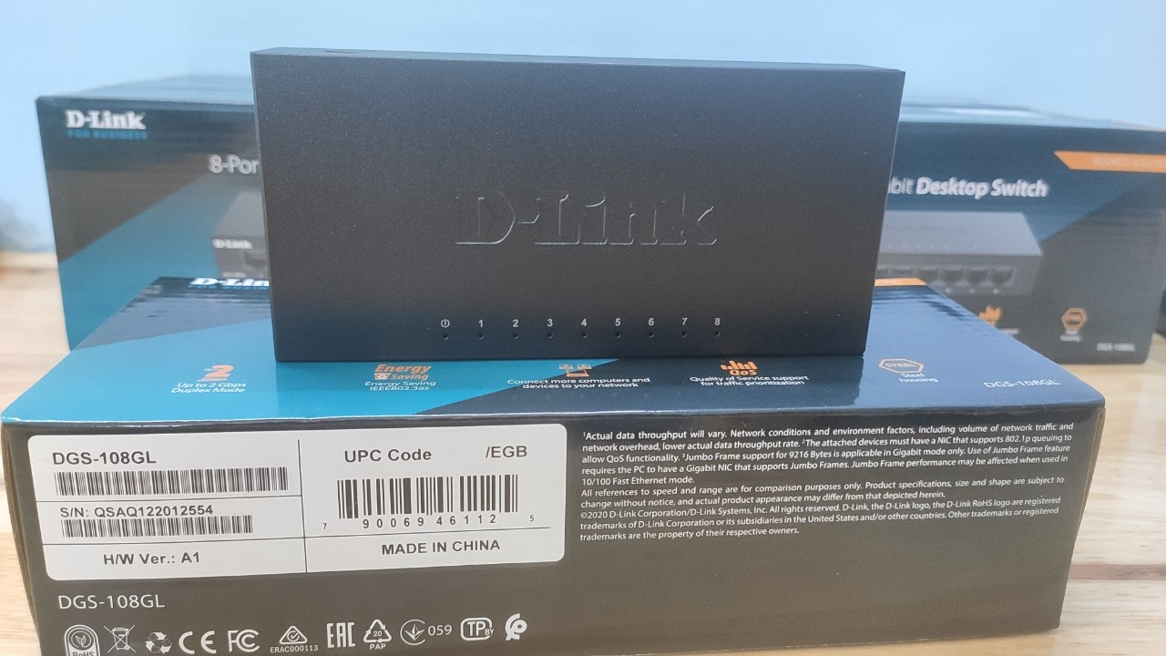 Thiết Bị Chia Mạng Dlink DGS-108GL (8 Port/ (10/ 100/ 1000Mbps))