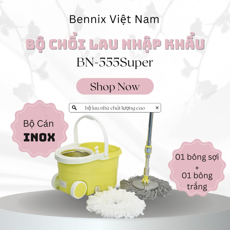 CHỔI LAU NHÀ NHẬP KHẨU BENNIX BN-555Super