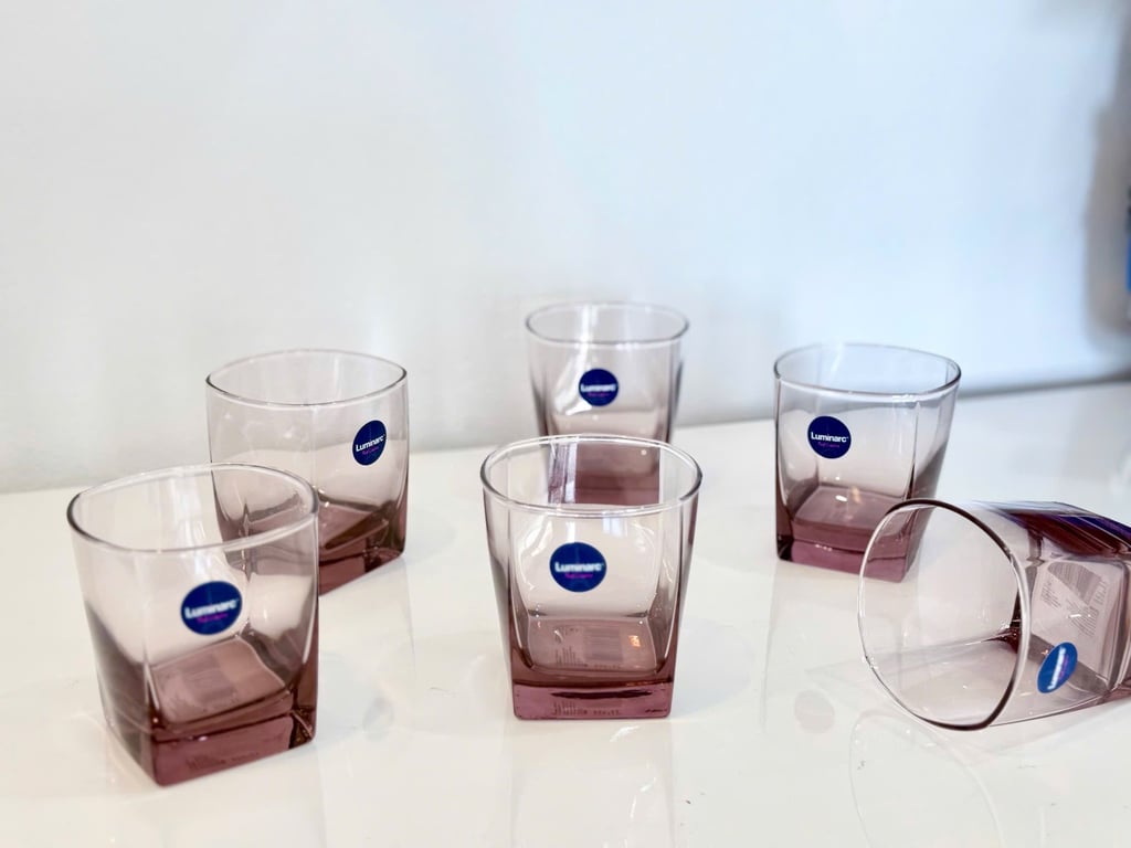 BỘ 6 CỐC THUỶ TINH VUÔNG LUMINARC CAO CẤP